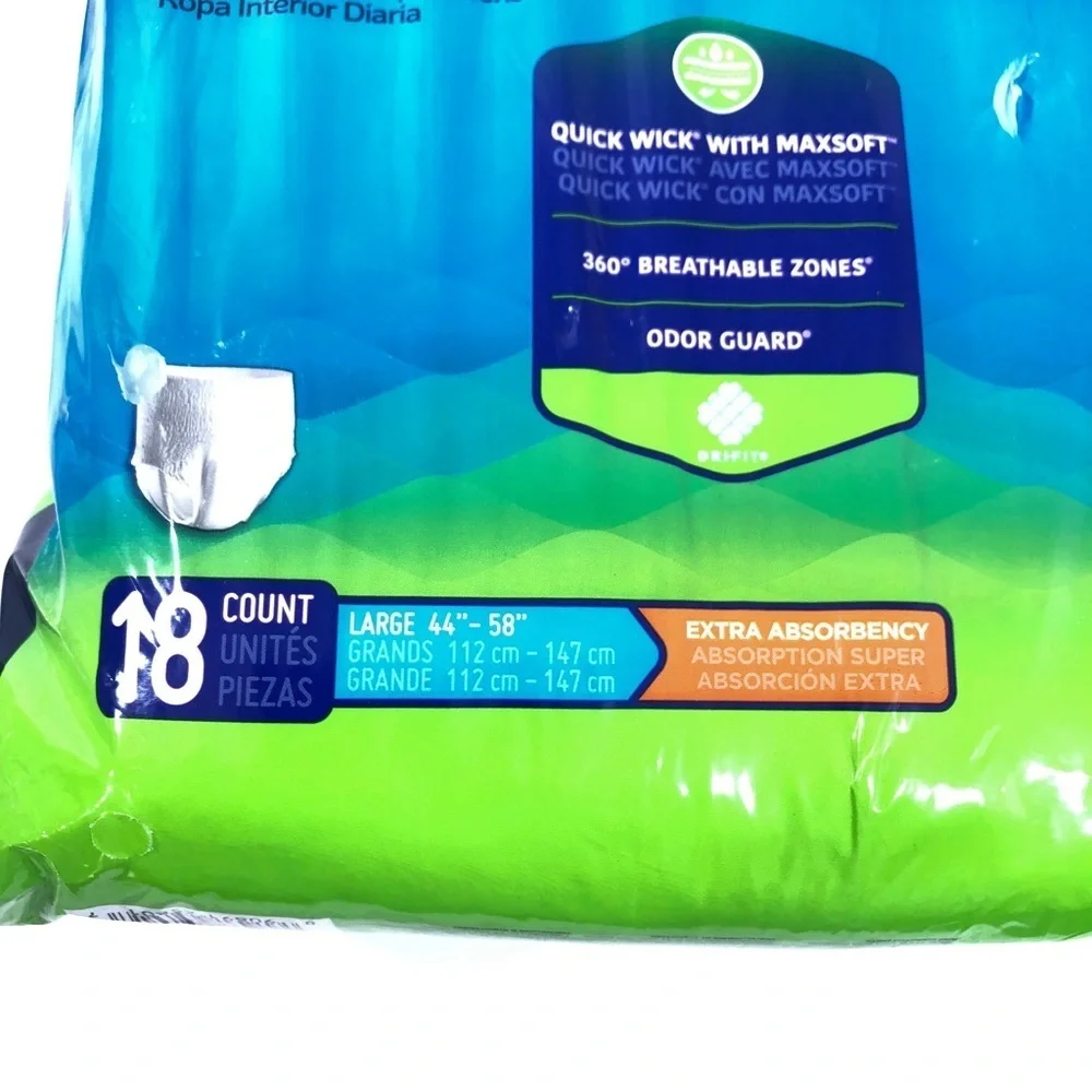 Prevail Per-Fit Daily Underwear & Pre-Moistened Washcloths Personal Care Lot NEW